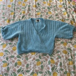 Vintage Angora wool sweater cropped top